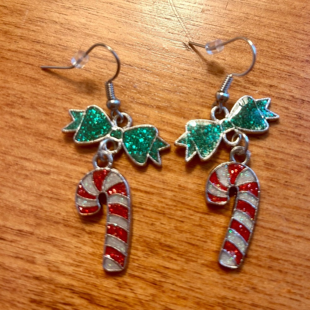 Candy cane earrings